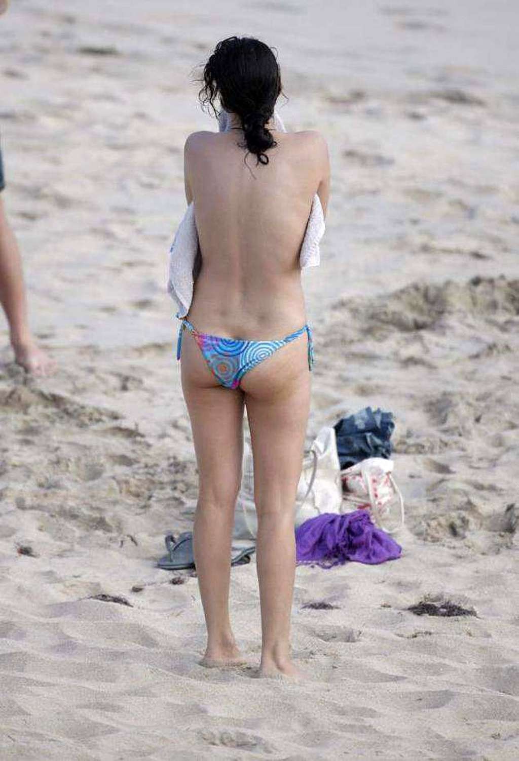 Shermine Shahrivar showing her nice big tits and looking sexy in bikini on beach #75336592