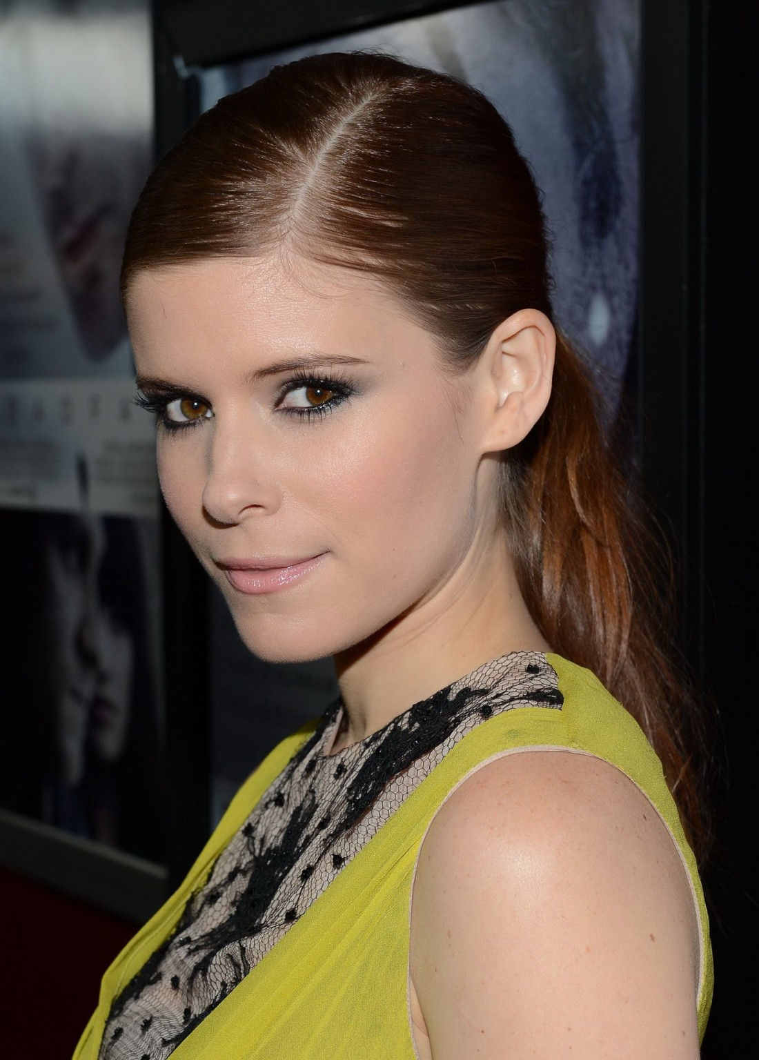 Kate Mara leggy showing big see-through cleavage in hot yellow dress at the Dead #75245441