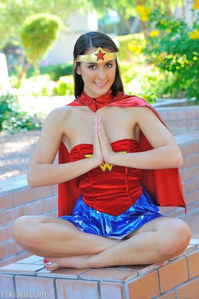 Sexy amateur flashes all in her Wonder Woman costume #67280865