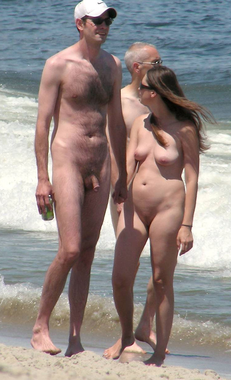 Friendly Russian nudists lay on the beach #72242773