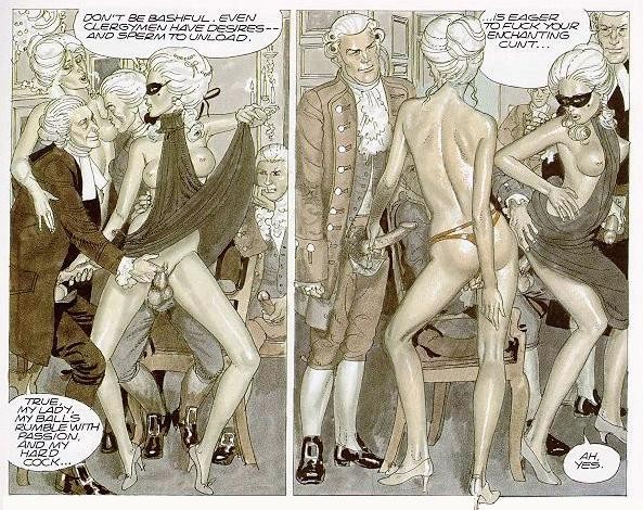 Riesiger Schwanz interracial blonde sexuelle Fetische klassische Orgie comic
 #69647119