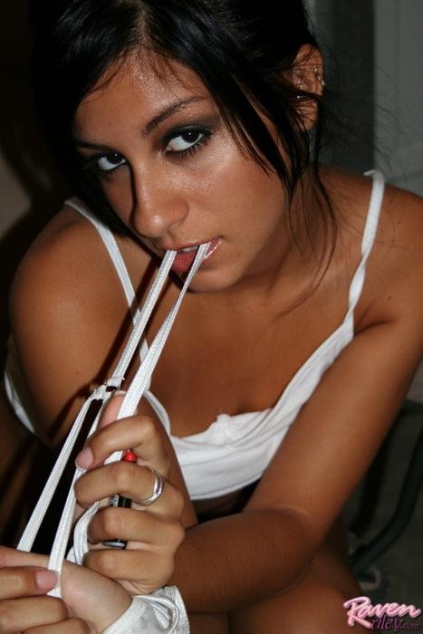 Raven Riley lights up a cigar while nude #79055199