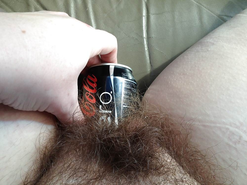 Fat hairy pussy stuffed with coke can #73214627