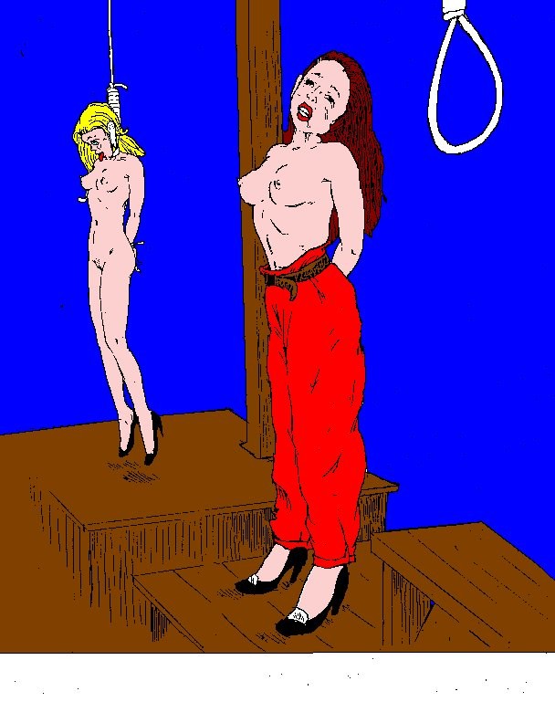 Bizarre weibliche Seil strangulieren Kunstwerk schreckliche Schmerzen
 #69652337