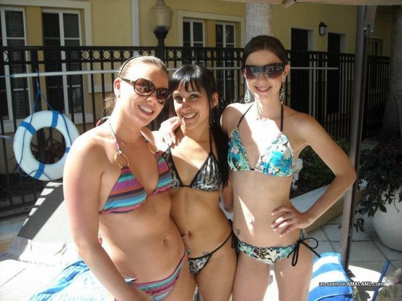 Officemates posing in sexy bikinis during vacation #76132431