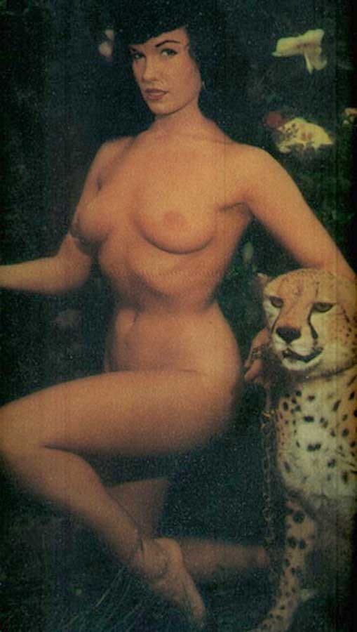 Color porn photos with nude pinup queen Bettie Page #76521470