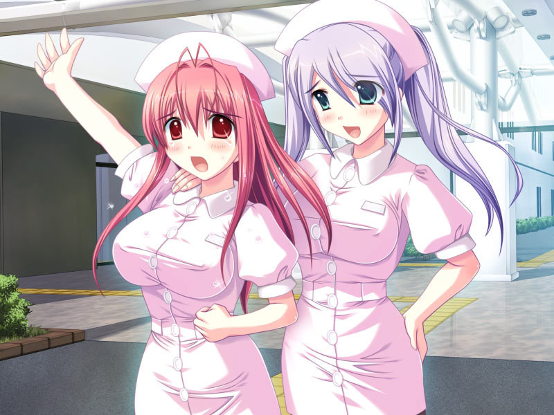 Beautiful young hentai nurse with big bouncy boobs riding cock #69676899