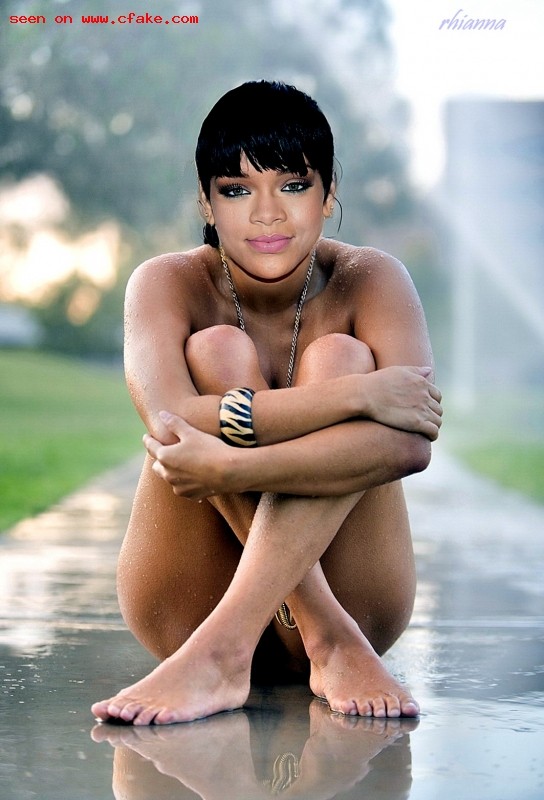 Black celeb Rihanna fake anal porn photos #68717002