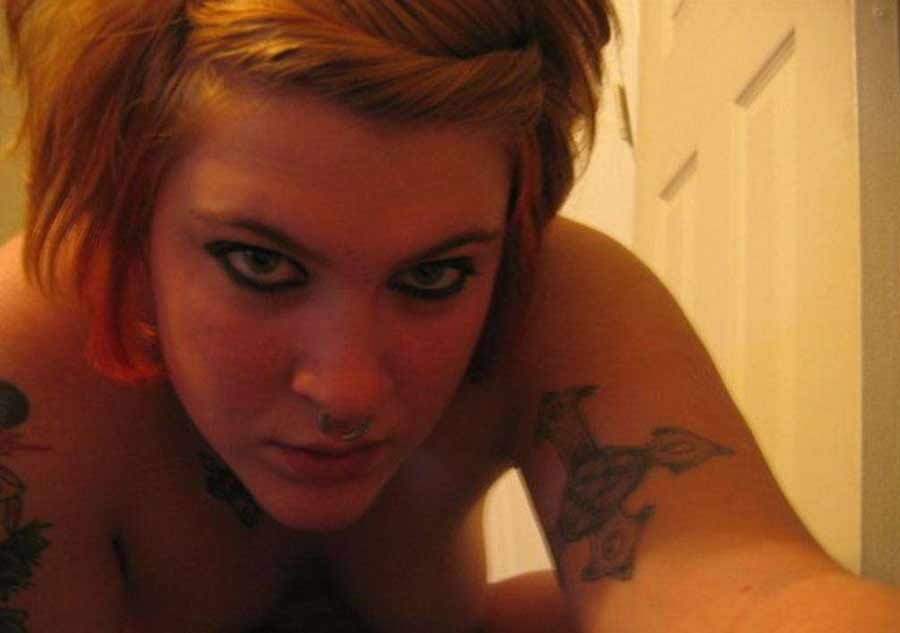 Emo tattooed and pierced babes teasing #68410607