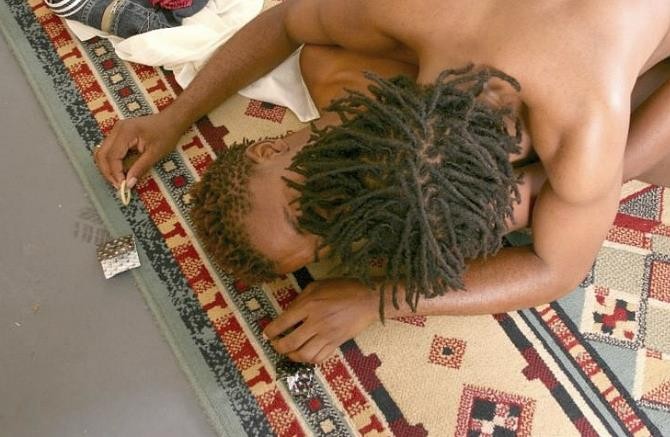 Fresh black dudes sucking, fucking and cumming on the floor #76950208