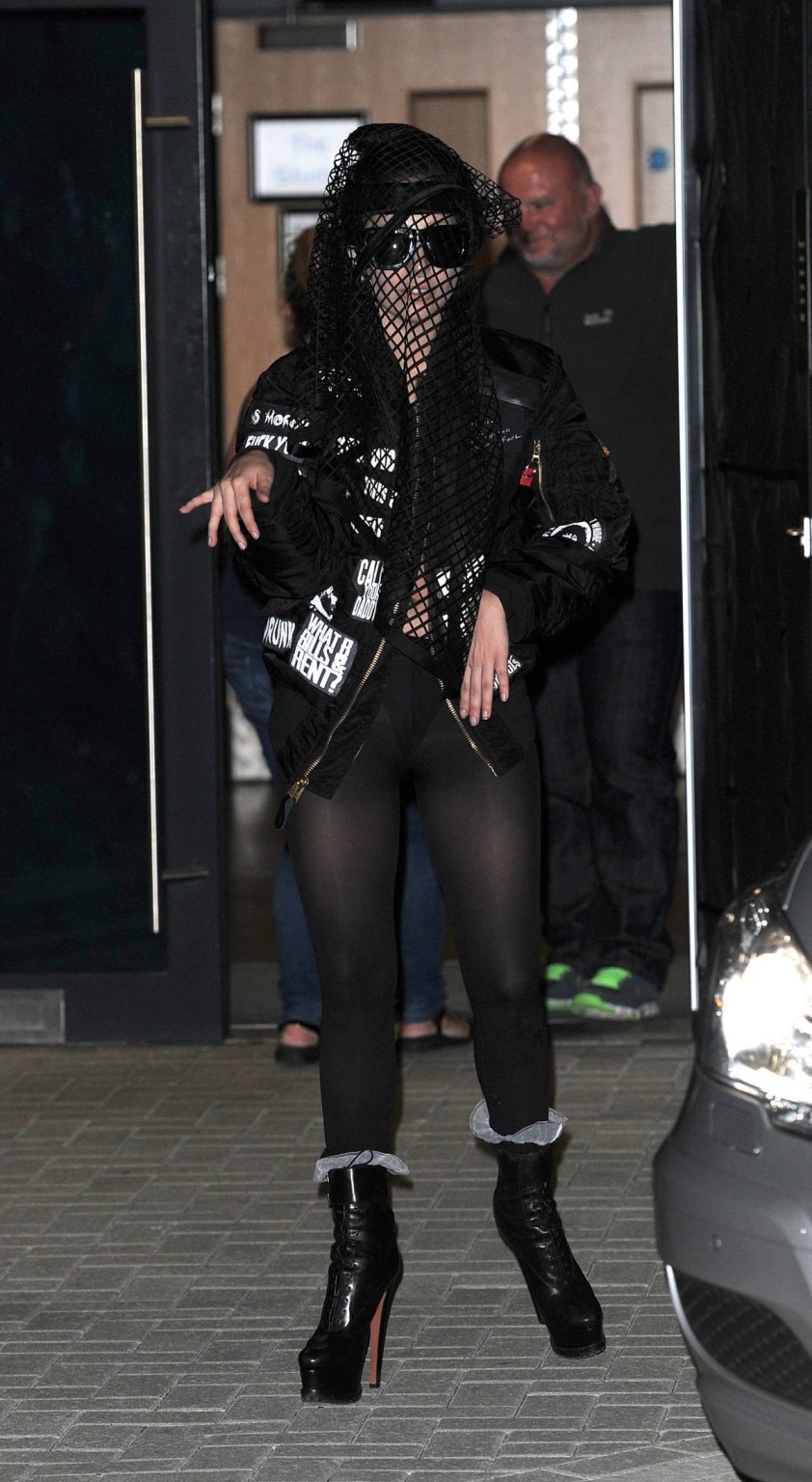 Lady Gaga wearing thong and pantyhose out in London #75219971