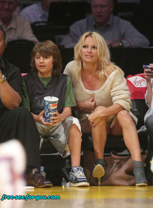 Pamela Anderson showing her big tits and upskirt paparazzi pics #75421993