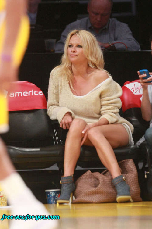 Pamela Anderson showing her big tits and upskirt paparazzi pics #75421999