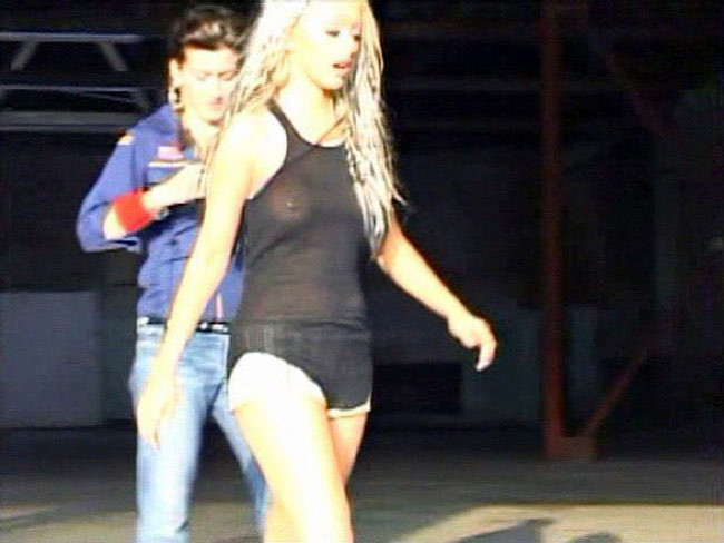 Lovely singer Christina Aguilera showing her perfect ass #75441107