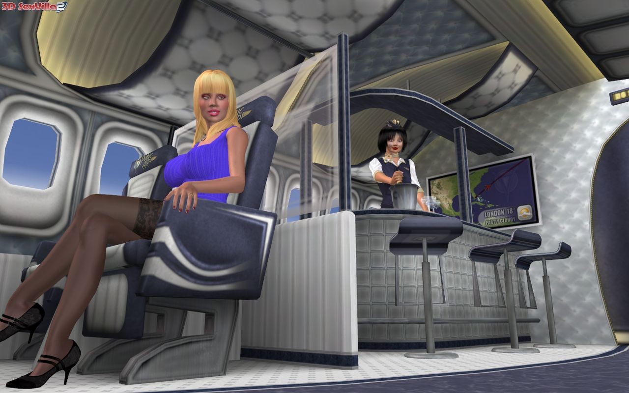 3d animierte Sperma Raub in einem Flugzeug von Blondine
 #69333477