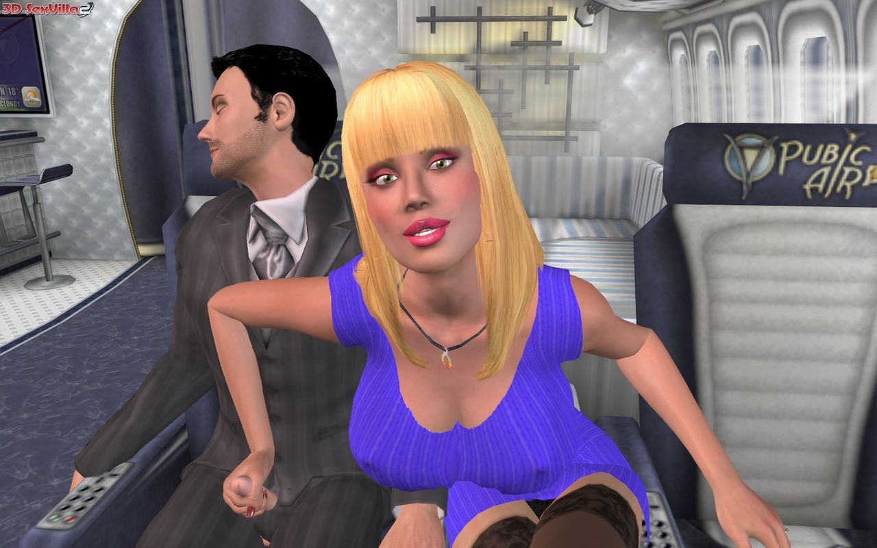 3d animierte Sperma Raub in einem Flugzeug von Blondine
 #69333504