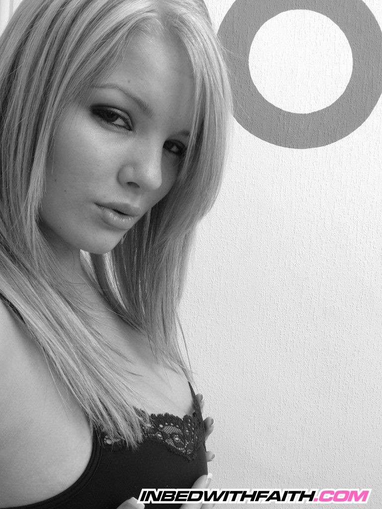 Check out Faiths massive 32G cup tits in this lovely black and white set #67861719