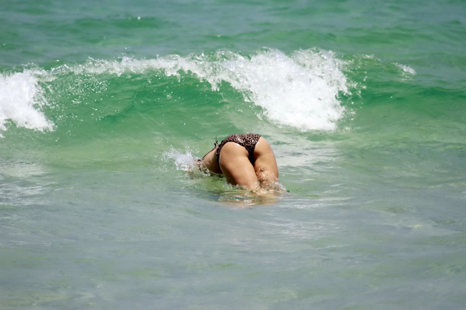 Carolina Dieckmann trägt einen Leopardenmuster-Bikini am Strand in Barra da Ti
 #75240352