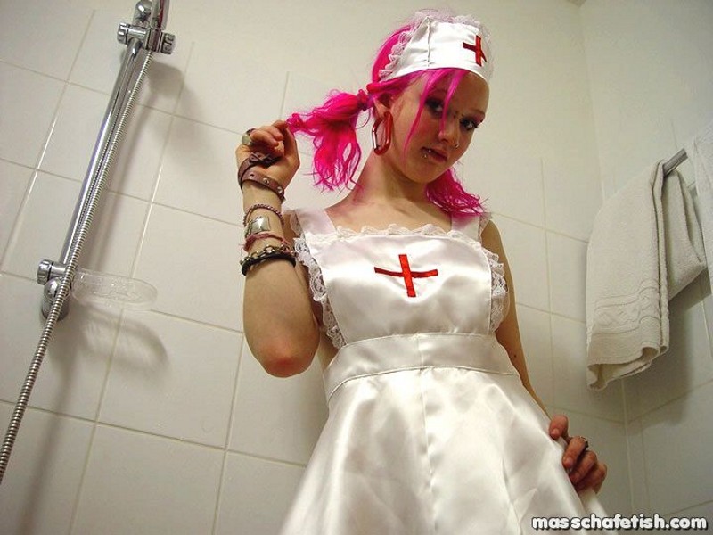 Pink haired goth nurse Masscha will take care of all your needs #70543788