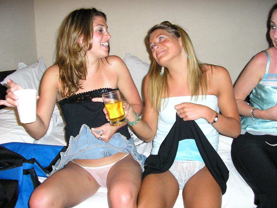 Hot Drunk College Chicks Flashing perky tits #76398621