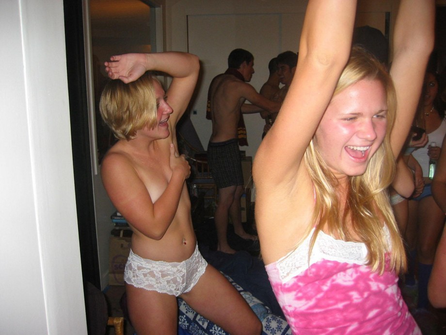 Hot Drunk College Chicks Flashing perky tits #76398646