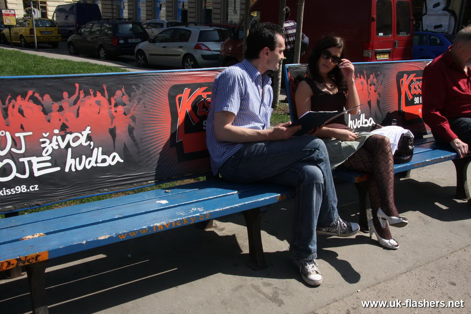 Amateur couple meet up for a date in the city where he toys with #67322911