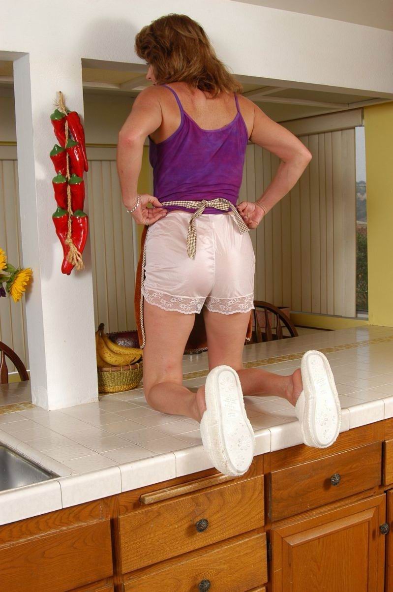 old amateur granny posing in the kitchen #67219676