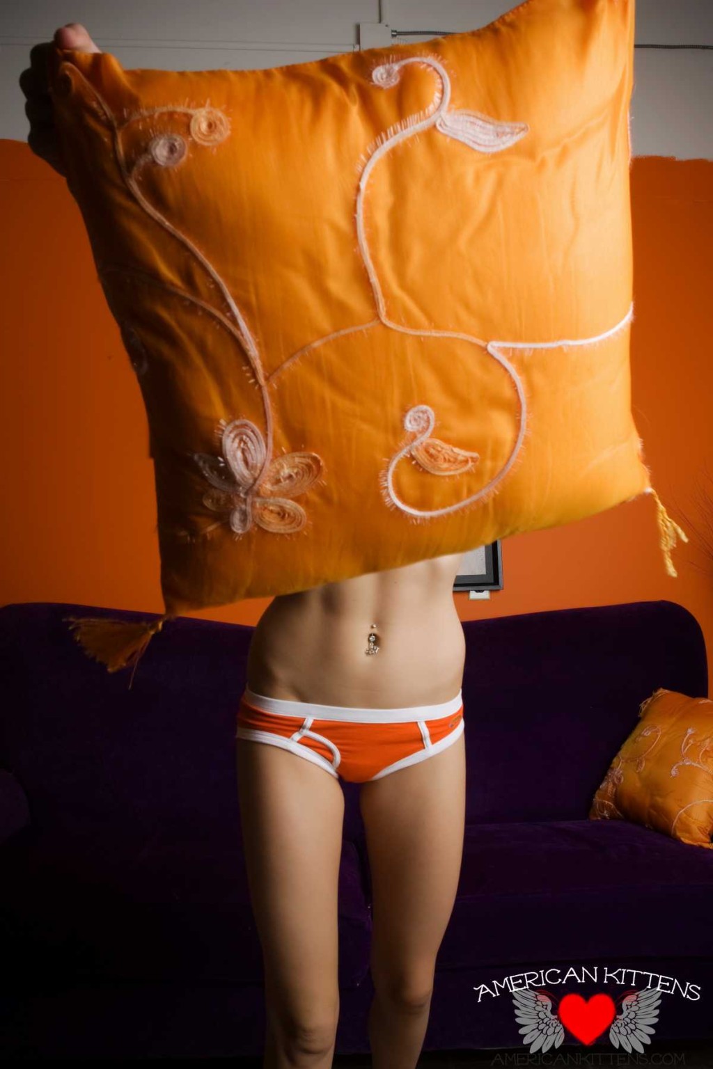 Kayden Love orange panties #77164485
