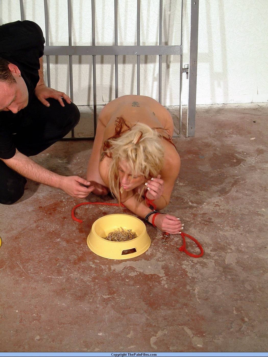 Electro pain and humiliation of blonde bdsm slavegirl Crystel Lei in the prison  #72181285