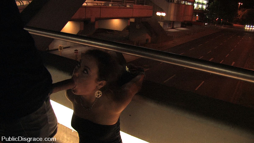 Slave beauty throat fucked in a subway station at night #72184454