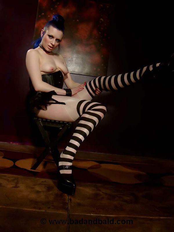 Bizarre goth babe posing #73283396