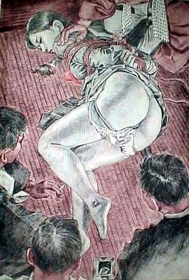 Opere d'arte giapponese di feticismo sessuale e bondage in corda
 #69646657