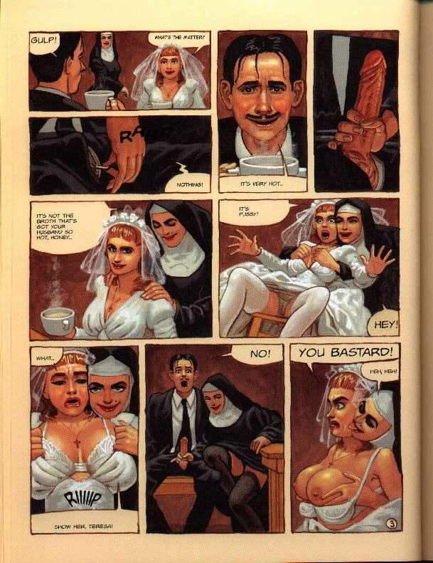 Böse sexuelle Dämonen Fetisch mit riesigen harten Schwanz Nonnen in Bondage
 #69647623