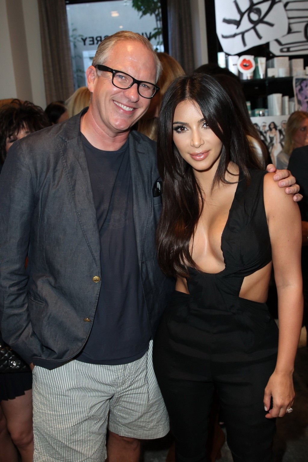 Kim Kardashian cleavy flashing her nipples at Cassandra Huysentruyt Grey Hosts A #75187721