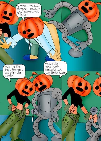 Turanga leela posiert und gibt Kopf an Roboter bender
 #69630044