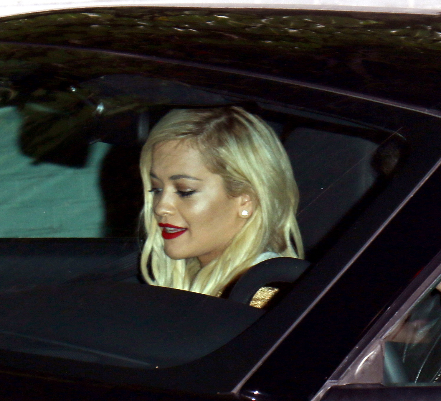 Rita Ora upskirt wearing a high slit mini dress at Chateau Marmont in West Holly #75206247