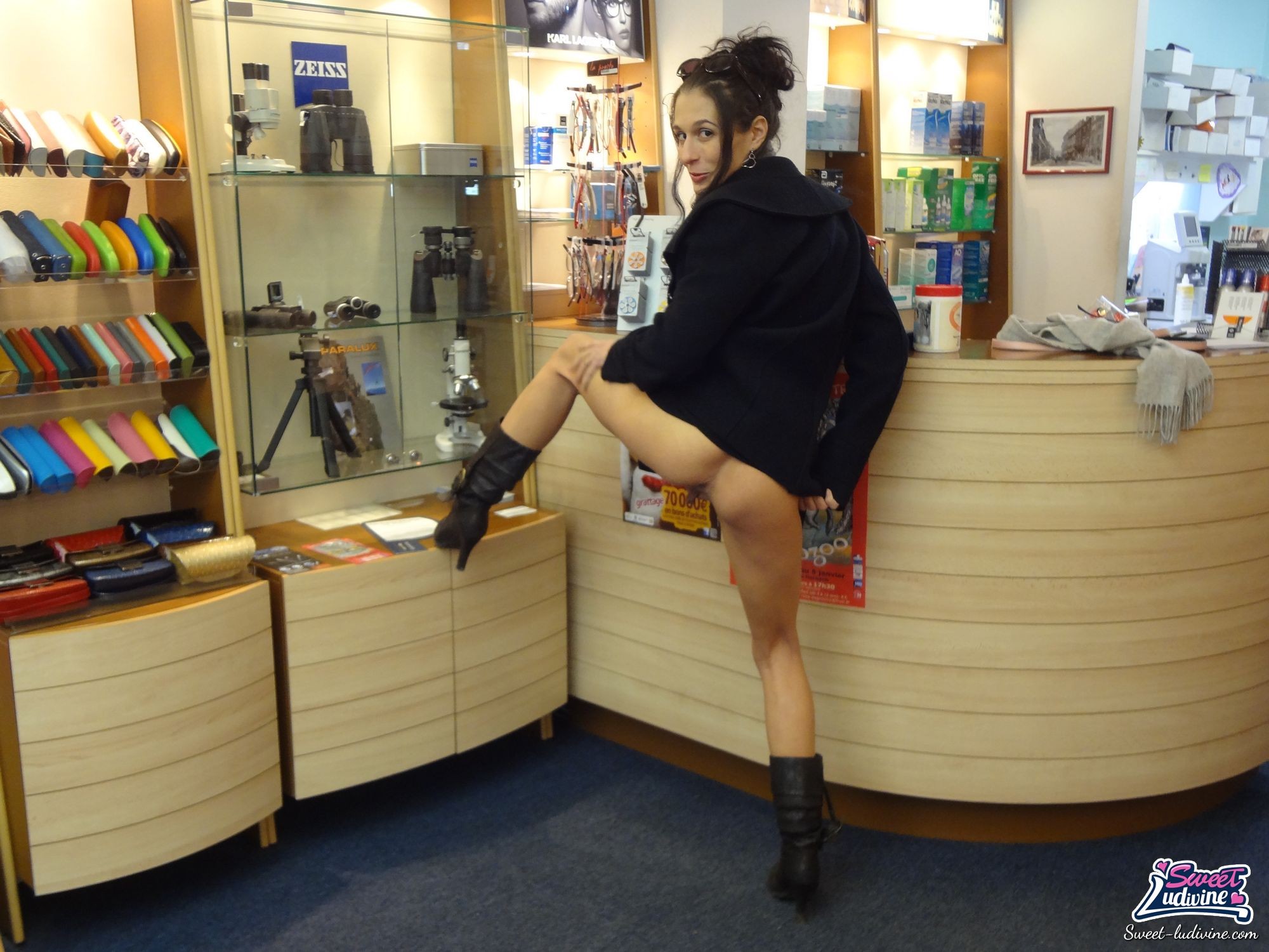 Babe flashing in store #74658680