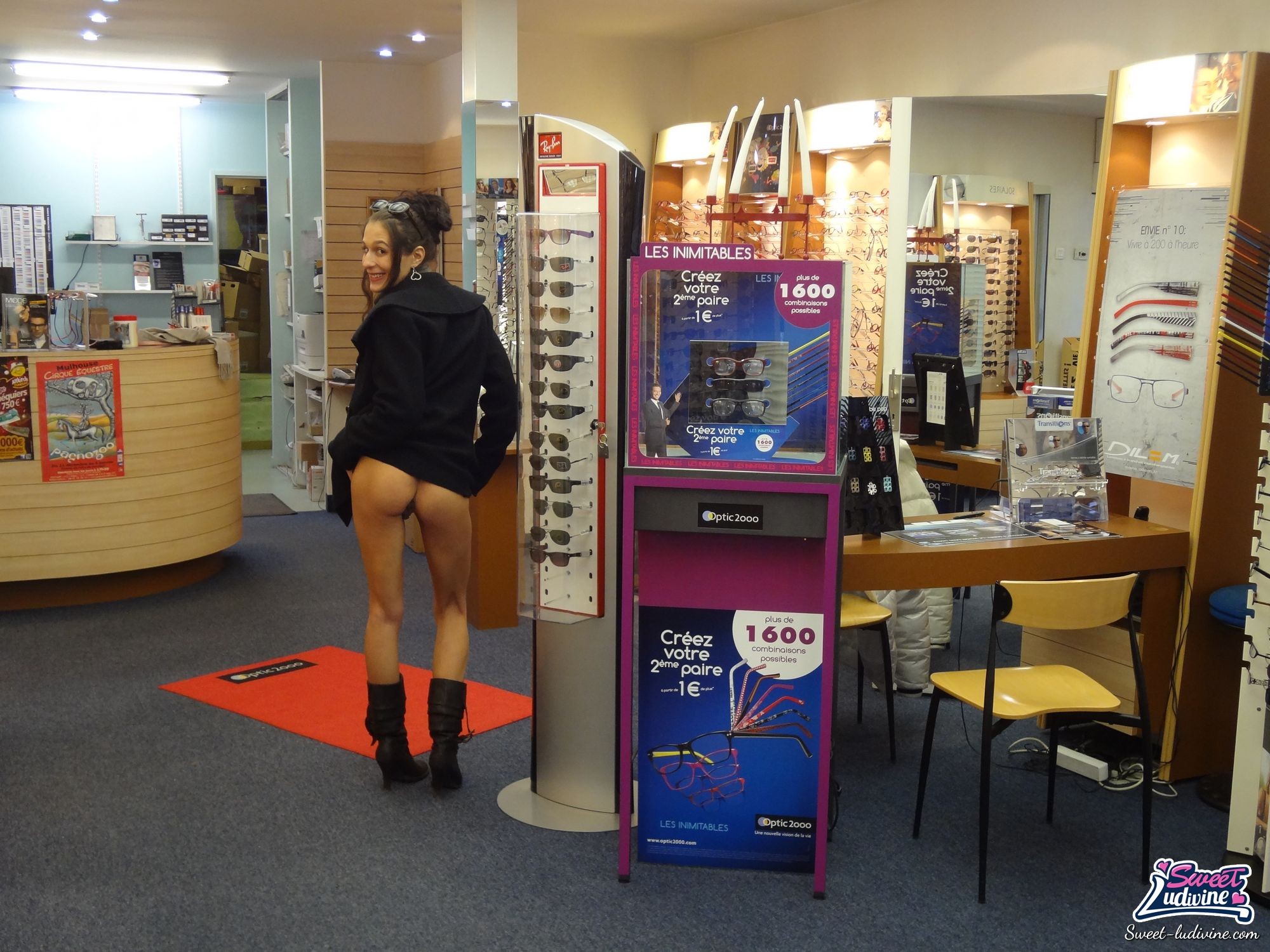 Babe flashing in store #74658712