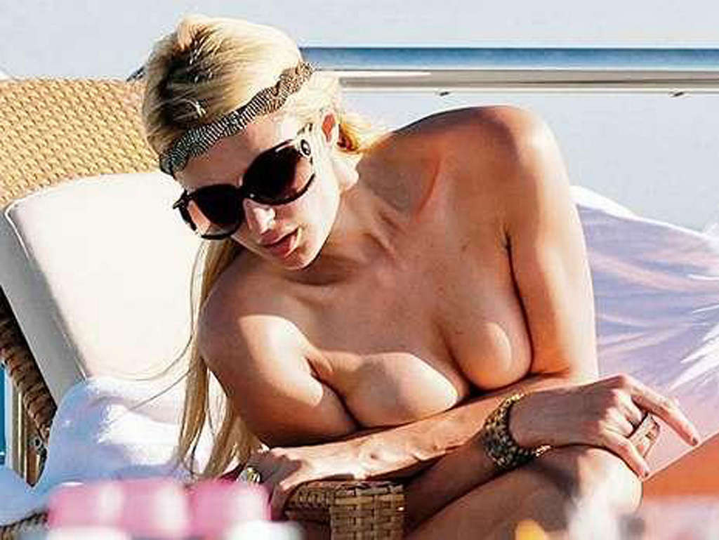 Paris hilton another topless sunbathing on yach and party in bikini on beach 
 #75340171