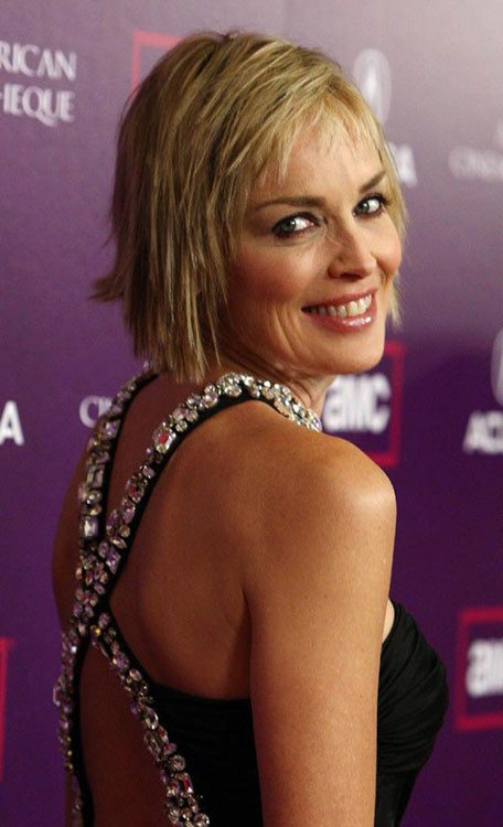 Celebrity Sharon Stone showing her very hot big boobs #75403531