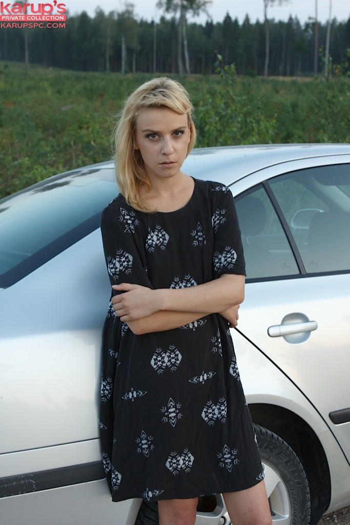 Sexy blonde amy shangela gefingert auf ihrem Auto
 #67537865