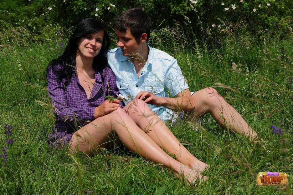 Natural teen babe in hardcore sex love outdoors with oral #78605644