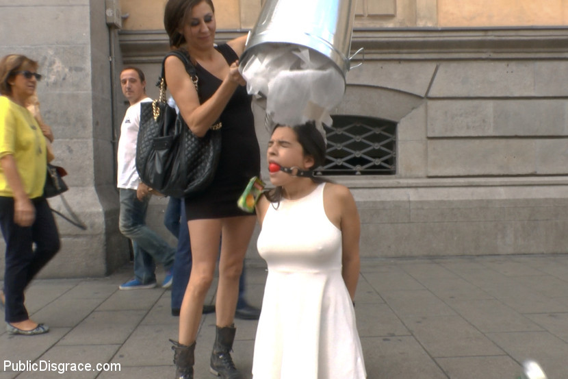 Spanish Slut Chiara fully exposed on the streets of Madrid #67528022