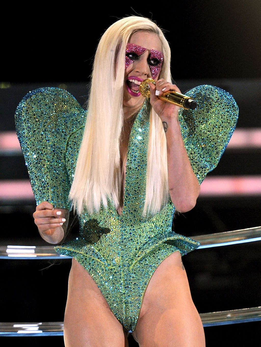 Lady Gaga exposing her nice ass in sexy outfit on stage #75360794