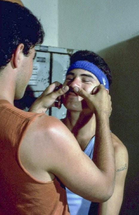 Hairy dudes screwing and shooting in a locker room #76915136