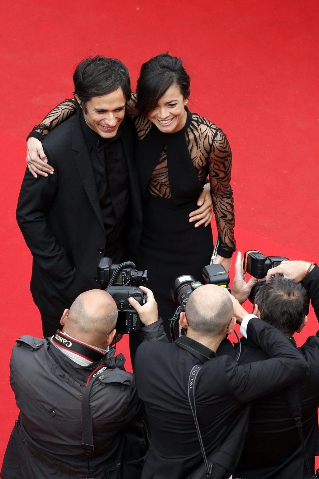 Alice Braga braless wearing a partially see through dress at the Foxcatcher prem #75195971