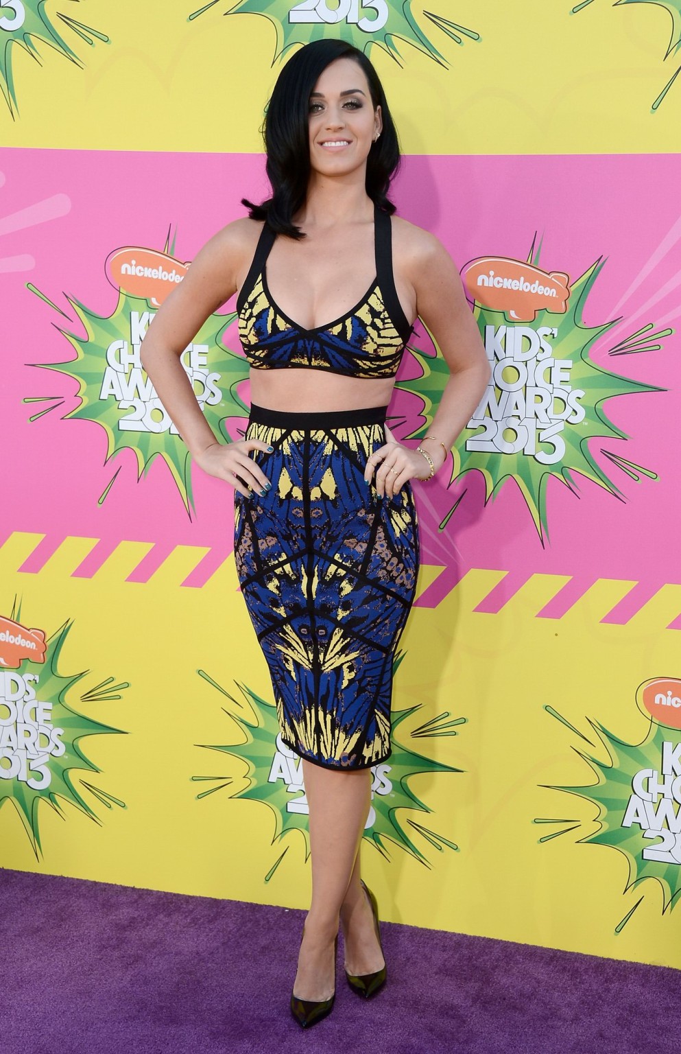 Katy Perry wearing tiny belly top and short skirt at 26th annual Ki's Choice Awa #75237653