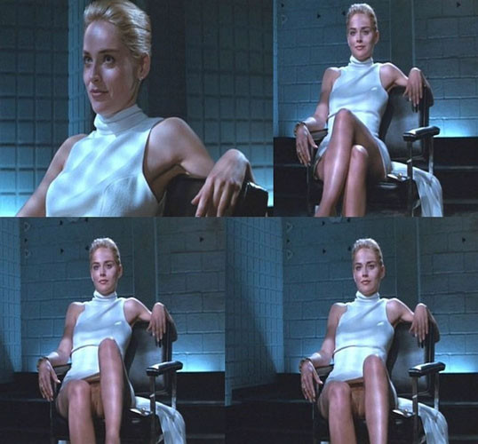 Sharon Stone posing very sexy and exposed pussy #75442382