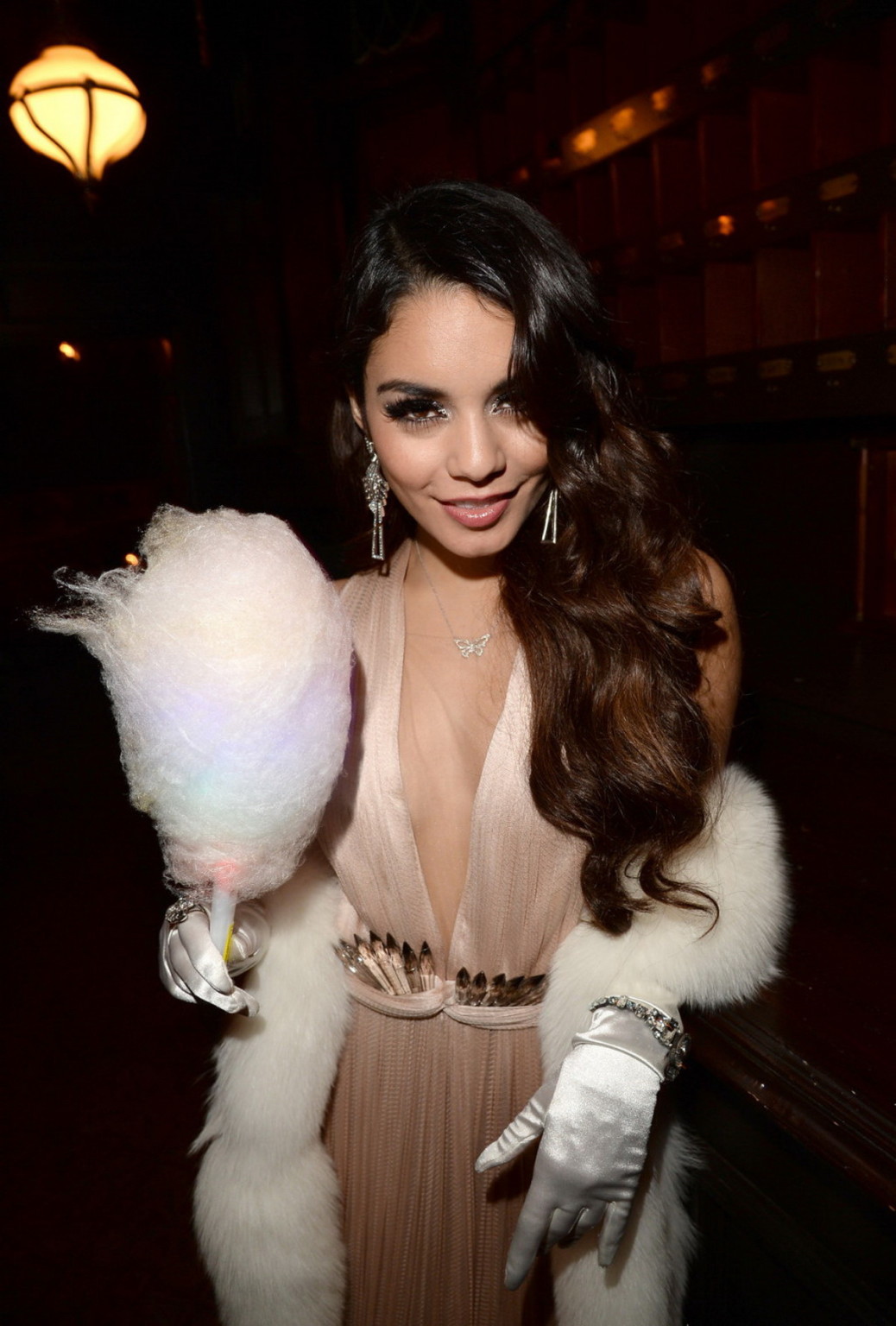 Vanessa Hudgens braless showing huge cleavage at her 25th Birthday Party at No V #75210170