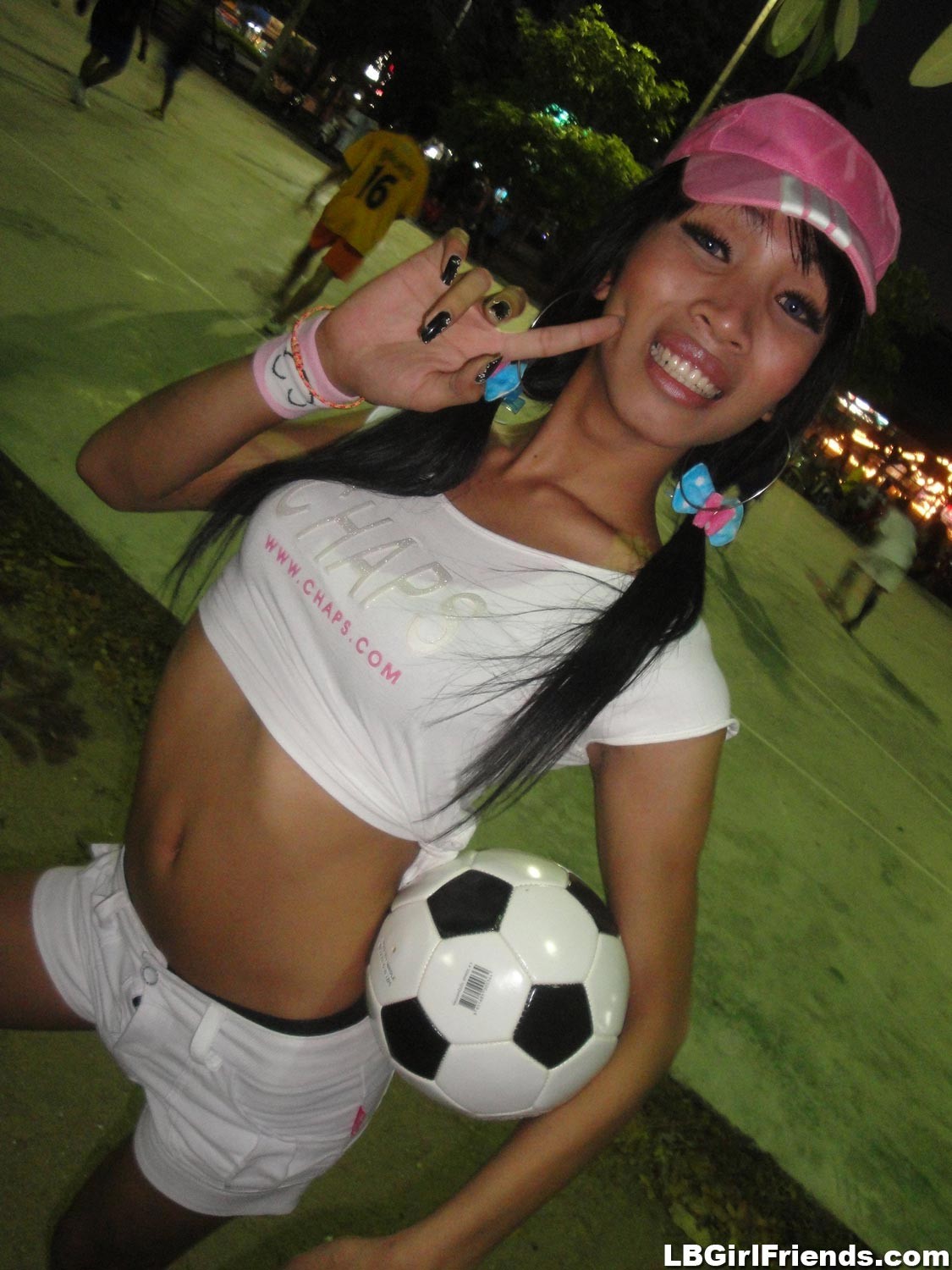 Amateur asian ladyboy exgirlfriend playing soccer #70045468